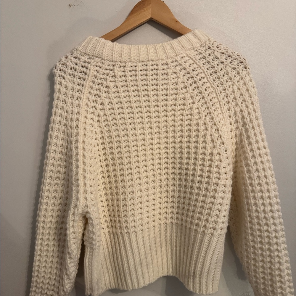 Simons Twik Small Cream Textured Knit Sweater - Picture 4 of 5